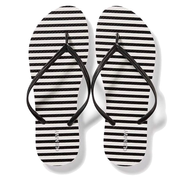 Old Navy Flip Flops Sandals Size 9 Woman’s Stripes - Picture 1 of 7
